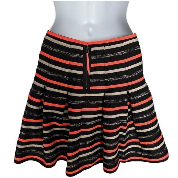 ANTHROPOLOGY Anthro HD in Paris Neon Ribboned Skater Skirt Size US 0 - Picture 4 of 7